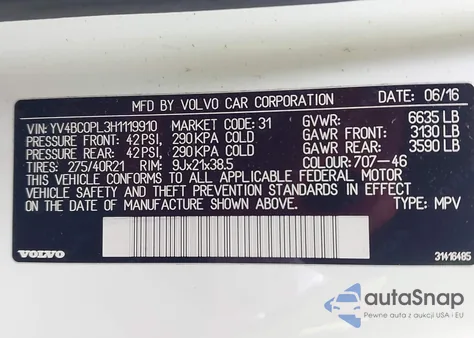 2017 Volvo Xc90 Hybrid T8 Inscription from USA, damaged, VIN YV4BC0PL3H1119910